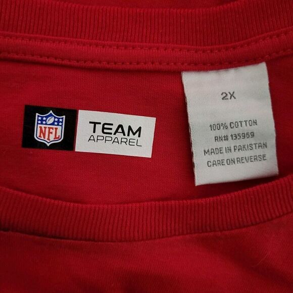 NFL Arizona Cardinals Short Sleeve Scoop Neck T-Shirt Women's 2X Red Cotton NEW - Picture 5 of 9